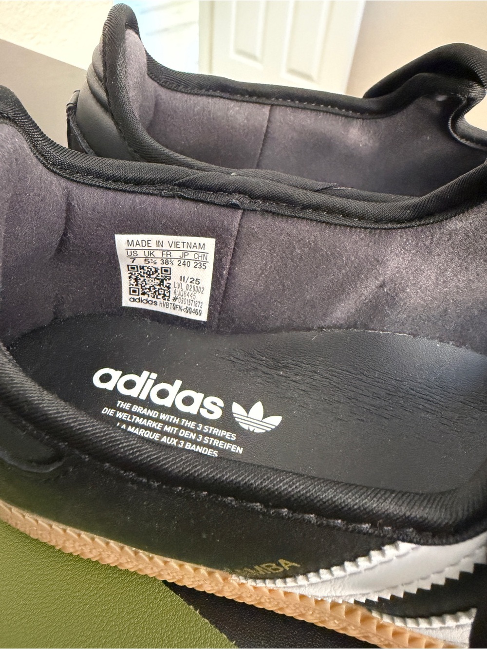 Women’s Adidas Mary Jane Sneakers with White Stripes - Picture 4 of 6
